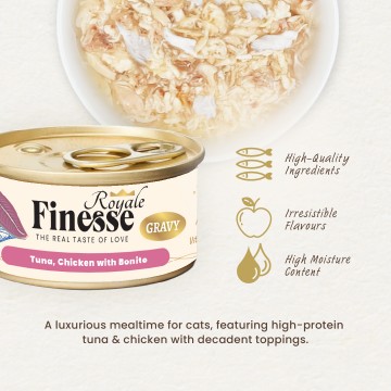 Finesse Royale Tuna & Chicken with Bonito 85g
